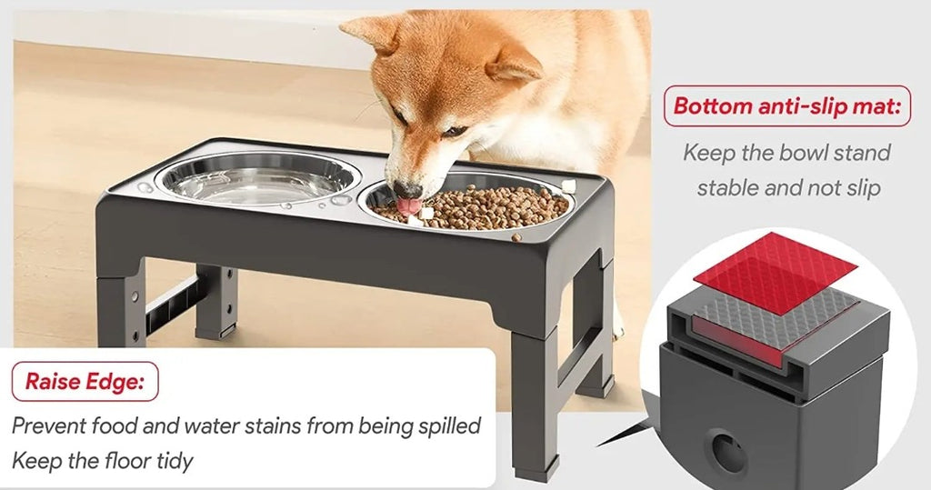 Elevated Stainless  Steel  Dog Bowls medium and Large Breed