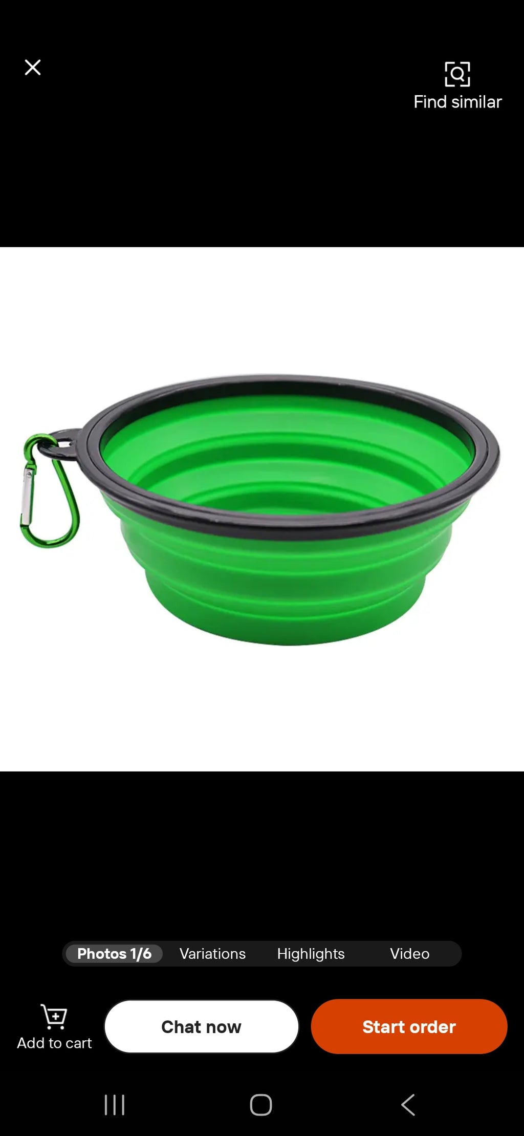Silicone Travel Bowl dog bowl