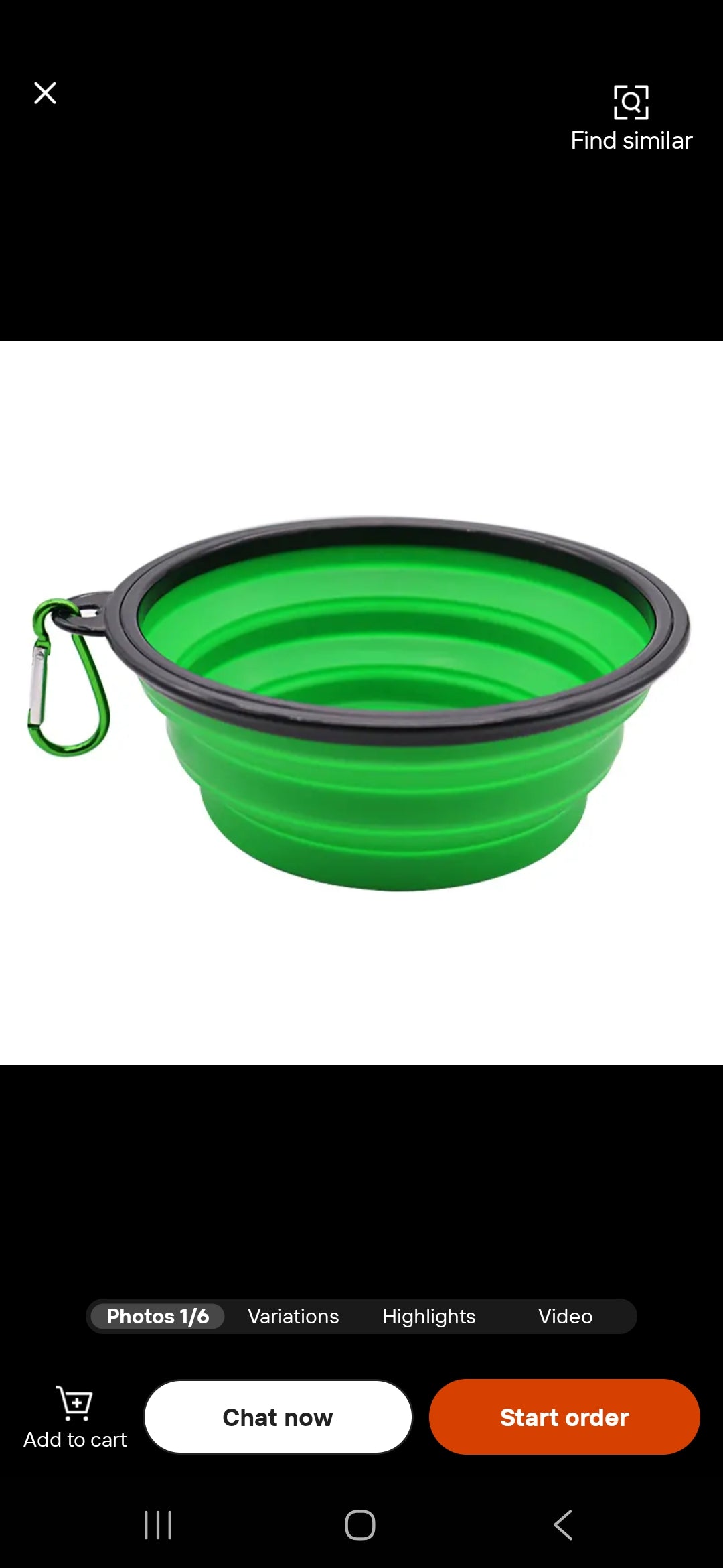 Silicone Travel Bowl dog bowl